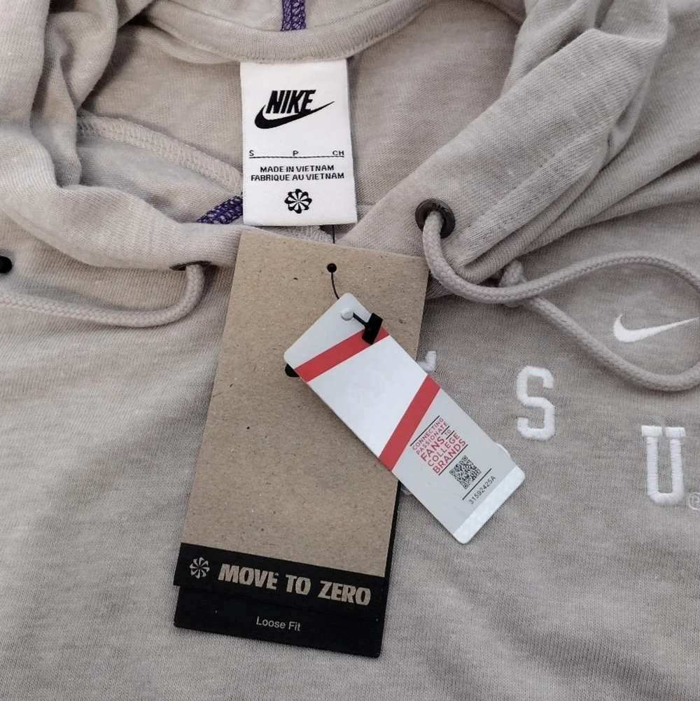 NWT Nike Women's Neutral Loose Fit Pullover Long Sleeve Athletic Hoodie Sz S